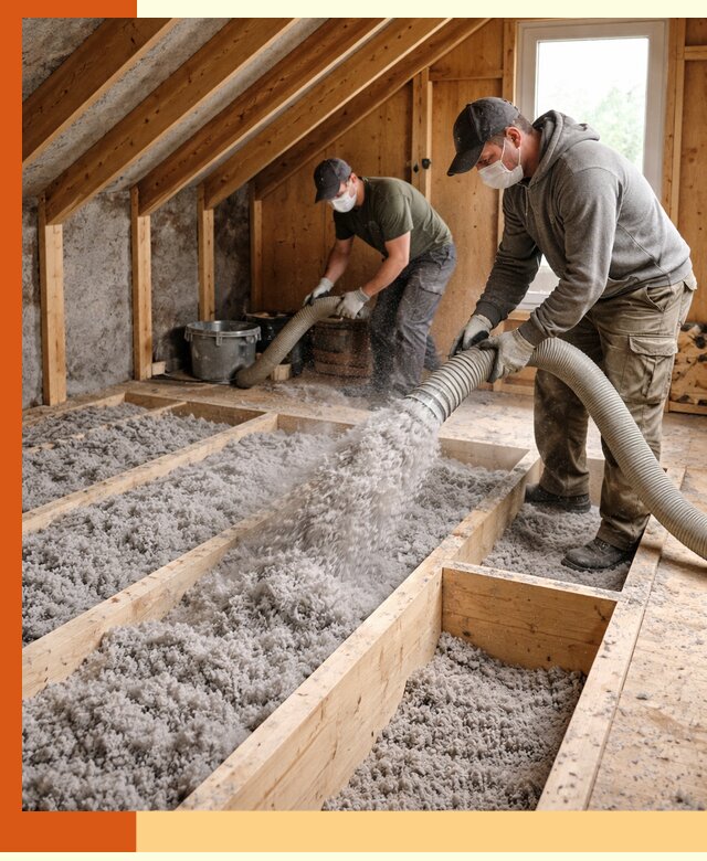 Утепление мансарды эковатой в Ефремове с гарантией качества