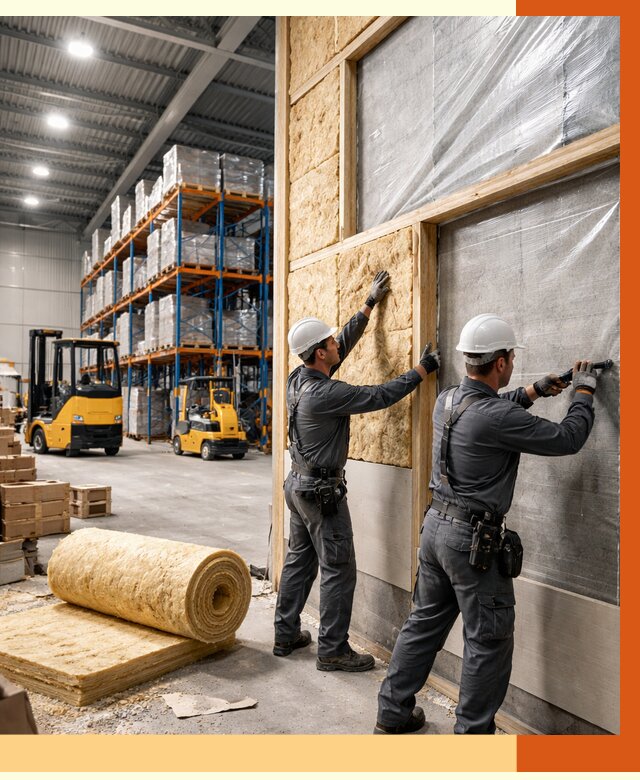 Утепление склада с техникой в Ефремове от 4303 руб./м2 — комплексно под ключ | ТепломастерФрм