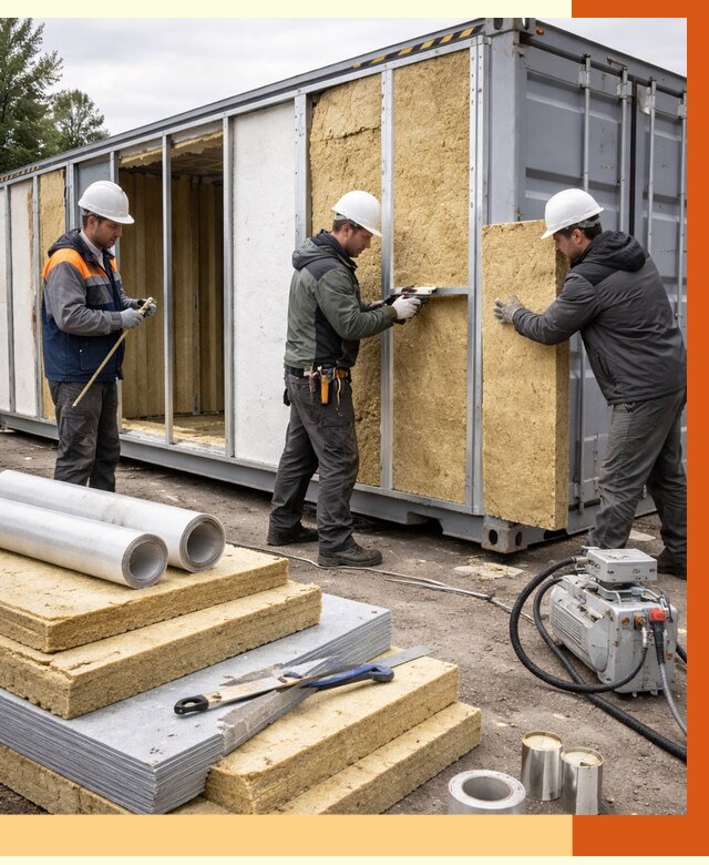 Утепление морского контейнера в Ефремове от 3842 руб. под ключ | ТепломастерФрм