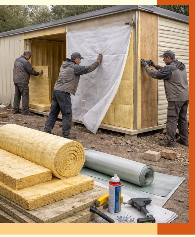 Утепление строительной бытовки в Ефремове от 12806 руб. под ключ | ТепломастерФрм