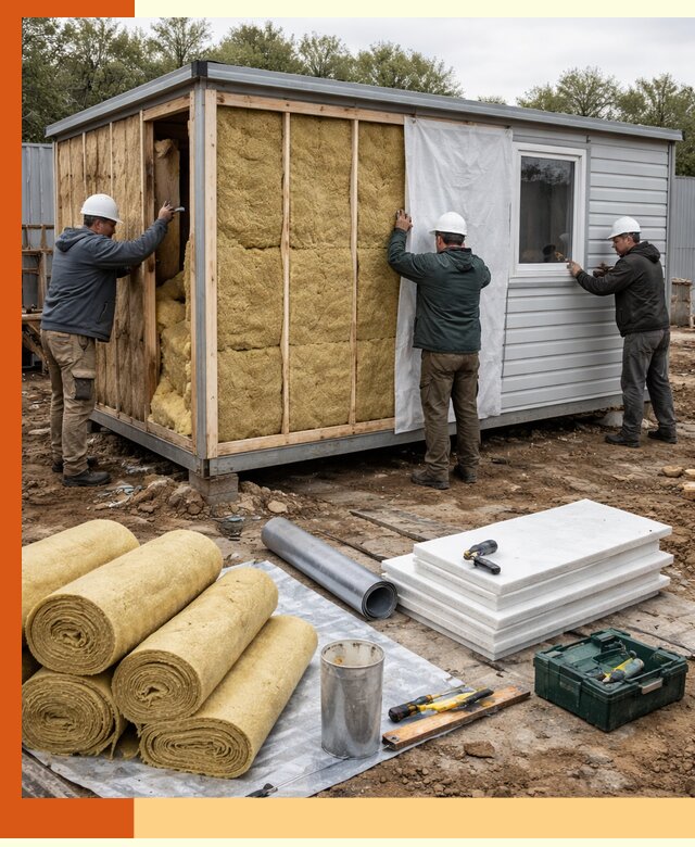 Утепление строительной бытовки под ключ в Ефремове для любых условий
